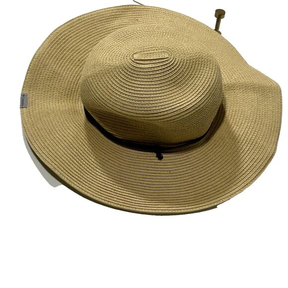 Columbia Global Adventure Toyo Packable Straw Sun Hat Size Large XL Wide Brim - Picture 1 of 7